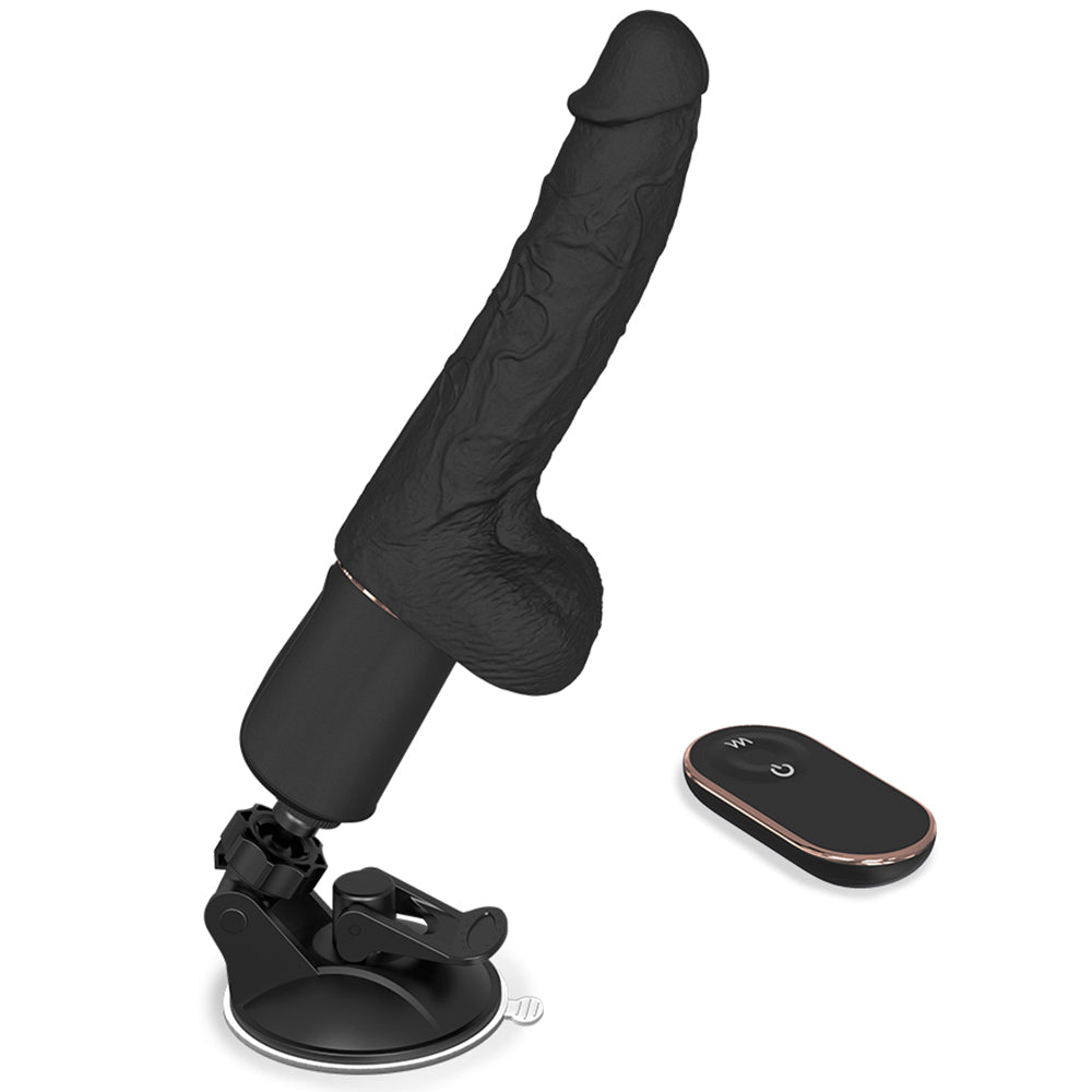 vibrating dildo suction cup Realistic Dildo Vibrator, Thrusting and Heating and Vibrating, Suction –  YoYoLemon