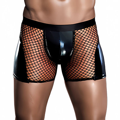 Men's Mesh Shorts with Wet Look