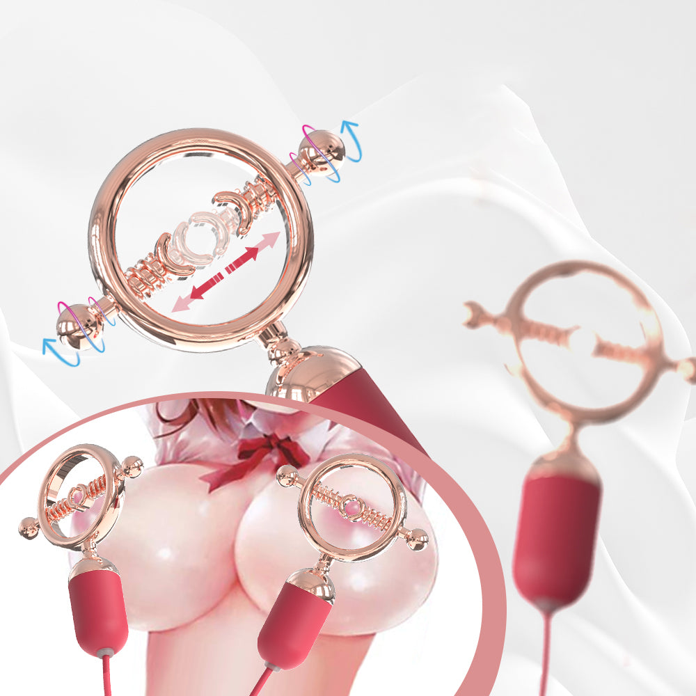 YoYoLemon Rechargeable Vibrating Nipple Clamps, Nipple Play, Nipple Te YoYoLemon Rechargeable Vibrating Nipple Clamps, Nipple Play, Nipple Te