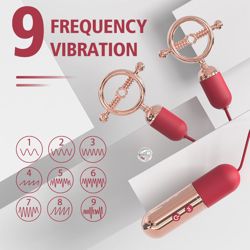 YoYoLemon Rechargeable Vibrating Nipple Clamps Nipple Play Nipple Te yoyolemon-rechargeable-vibrating-nipple-clamps-nipple-play-nipple-te