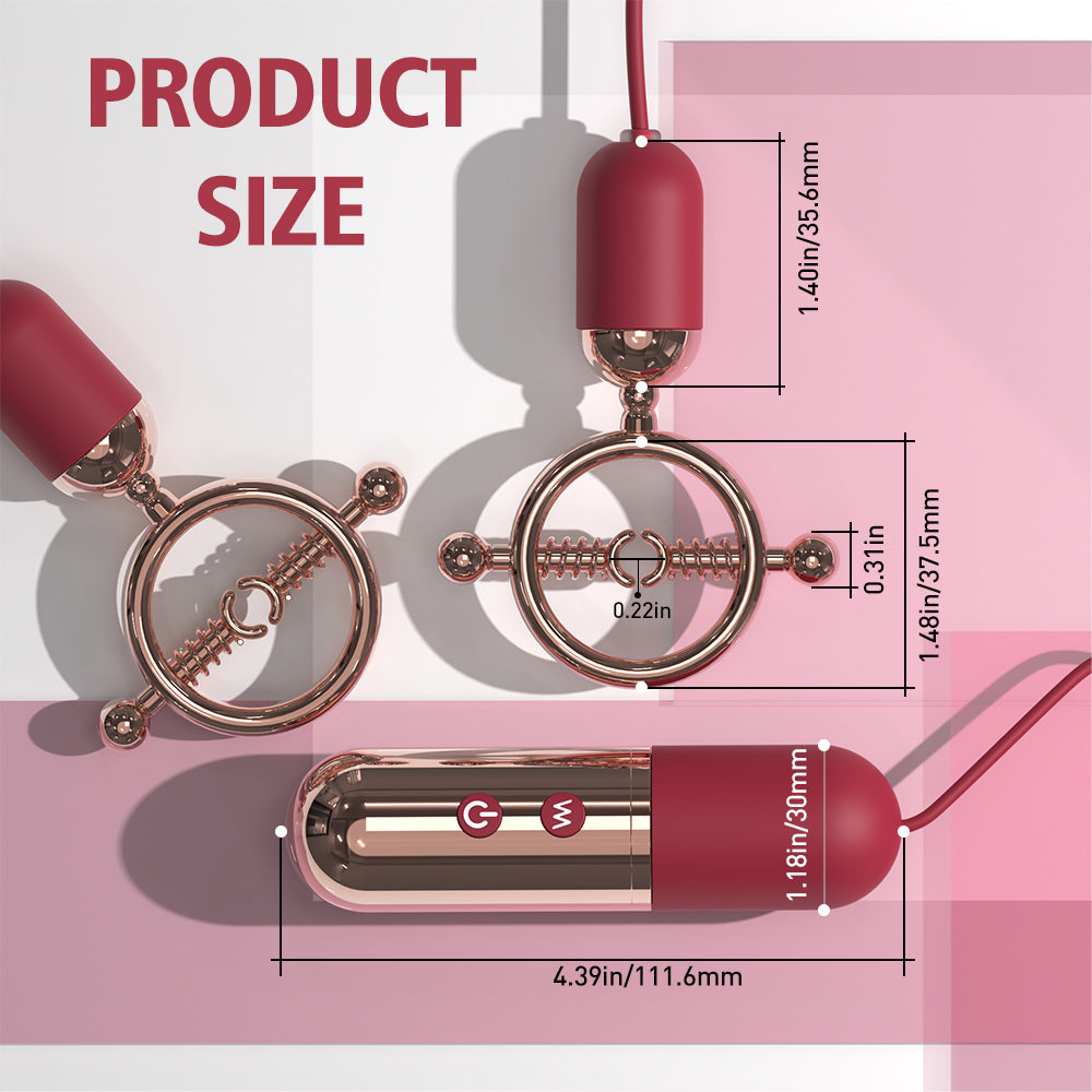 YoYoLemon Rechargeable Vibrating Nipple Clamps, Nipple Play, Nipple Te YoYoLemon Rechargeable Vibrating Nipple Clamps, Nipple Play, Nipple Te