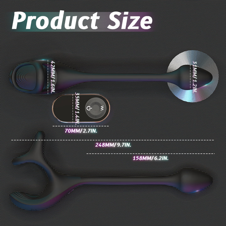 YoYoLemon Vibrating Penis Rings Anul Plug Vibrator with Testicles Stim YoYoLemon Vibrating Penis Rings Anul Plug Vibrator with Testicles Stim