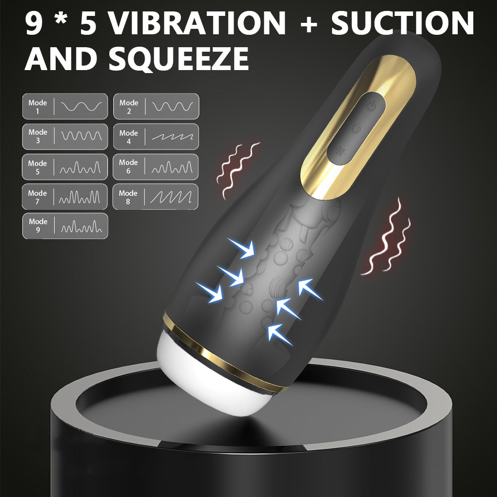 YoYoLemon Male Masturbator with Vibrating, Sucking and Squeeze, Realis YoYoLemon Male Masturbator with Vibrating, Sucking and Squeeze, Realis