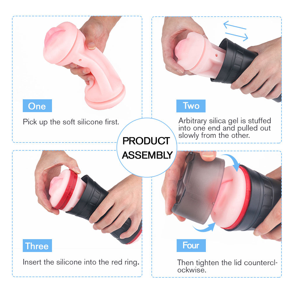 YoYoLemon 2 in 1 Male Masturbator Cup with Deep Throat Mouth Design an YoYoLemon 2 in 1 Male Masturbator Cup with Deep Throat Mouth Design an