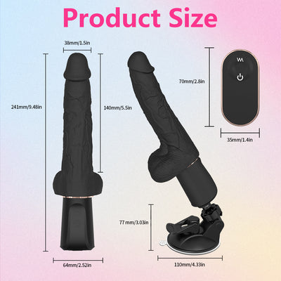 Realistic Dildo Vibrator, Thrusting and Heating and Vibrating, Suction Cup For Hand Free 4