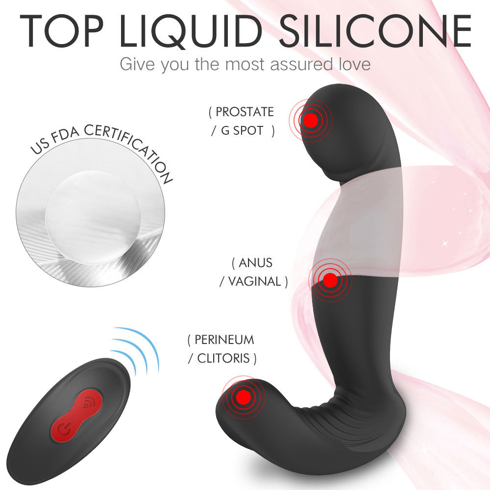 YoYoLemon 360° Rotating Vibrating Prostate Massager P-Spot Vibrator Anal Sex Toy for Men, Women and Couples