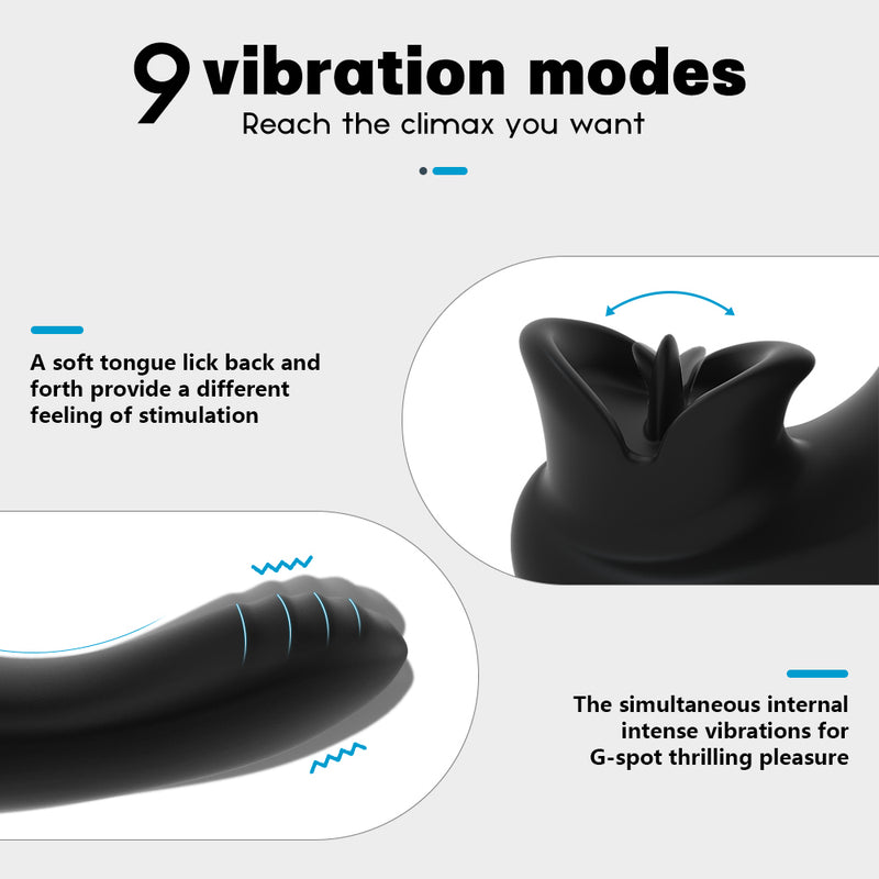 YoYoLemon Licking Vibrator, Vibrating Dildo with G Spot Stimulation for Women, Adult Sex Toys 1