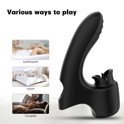 YoYoLemon Licking Vibrator, Vibrating Dildo with G Spot Stimulation for Women, Adult Sex Toys 4