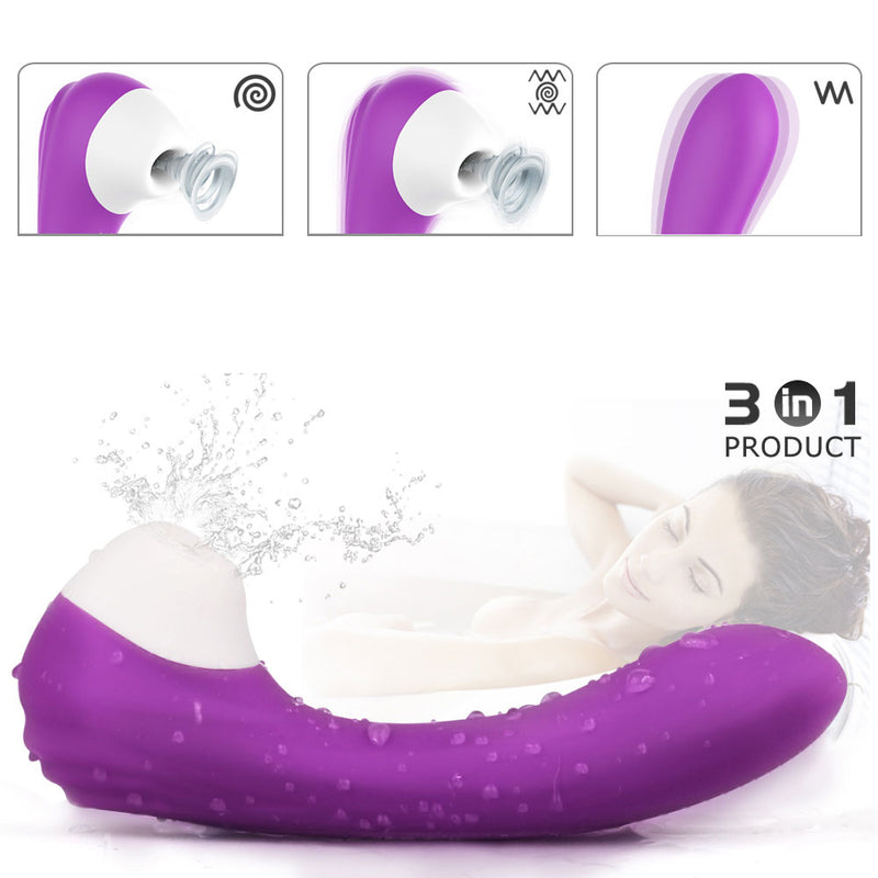 YoYoLemon Nipple and Clitoral Sucking Vibrator for Women Adult Sex Toys, Purple 1