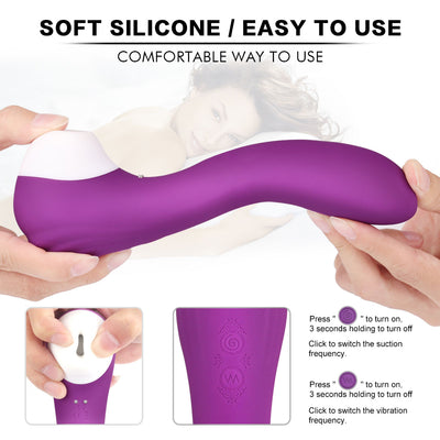 YoYoLemon Nipple and Clitoral Sucking Vibrator for Women Adult Sex Toys, Purple 6