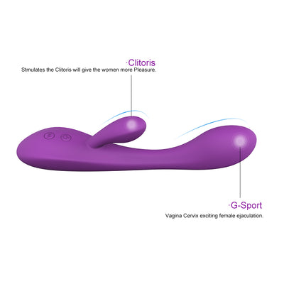 YoYoLemon Rabbit Vibrator for Vagina G Spot and Clitoral Adult Sex Toys for Women, Purple 4