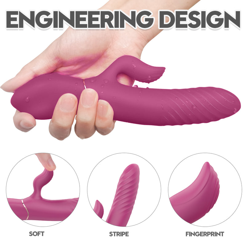 YoYoLemon Rabbit Vibrator for Women with 9 Thrusting and 9 Vibration Modes for Vagina G Spot and Clitoral Adult Sex Toys 1