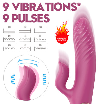 YoYoLemon Rabbit Vibrator for Women with 9 Thrusting and 9 Vibration Modes for Vagina G Spot and Clitoral Adult Sex Toys 5