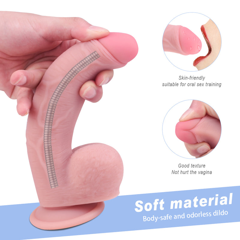 YoYoLemon Realistic Dildo With Suction Cup For Hand Free 2