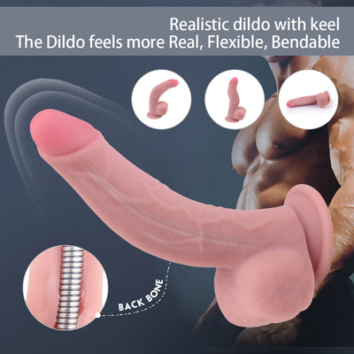 YoYoLemon Realistic Dildo With Suction Cup For Hand Free 5