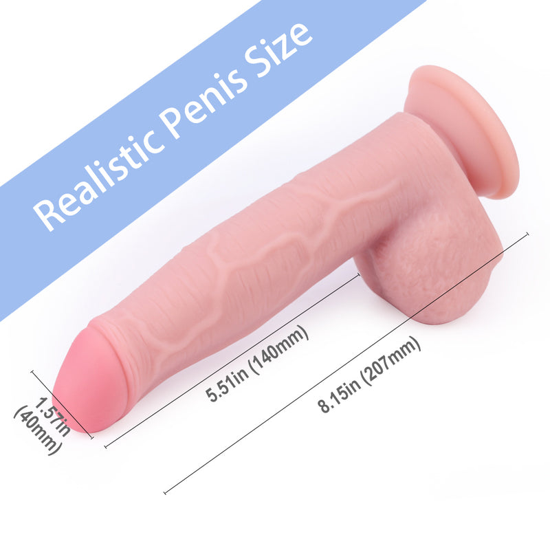 YoYoLemon Realistic Dildo With Suction Cup For Hand Free 7