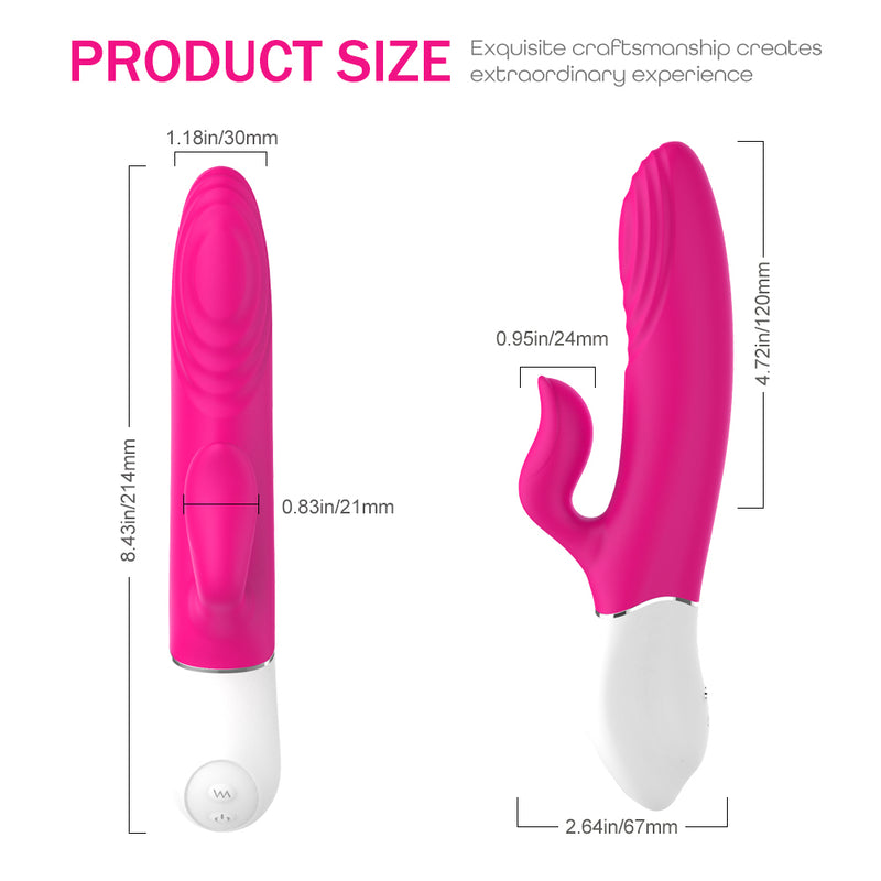 YoYoLemon Smart Heating Rabbit Vibrator for Women with 9 Thrusting for Vagina G Spot and Clitoral Adult Sex Toys, Intense Pink 6