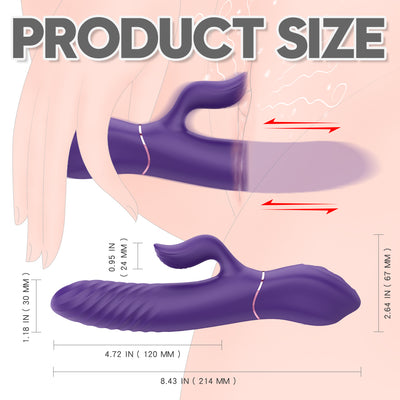 YoYoLemon Smart Heating Rabbit Vibrator for Women with 9 Thrusting for Vagina G Spot and Clitoral Adult Sex Toys, Purple 6