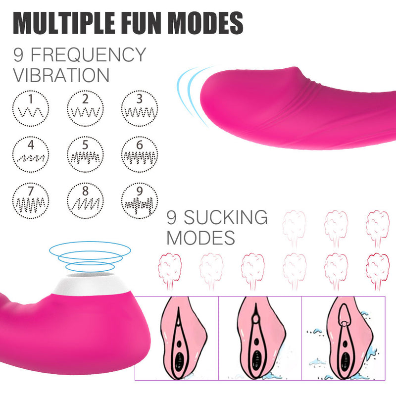 YoYoLemon Sucking Vibrator for Women with Remote Control for Vagina G Spot Clitoral and Breast Sucking Adult Sex Toys, Hot Pink 1