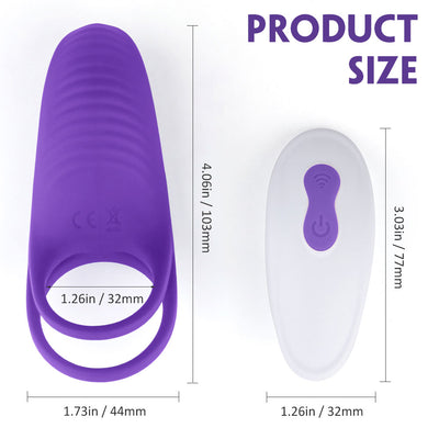 YoYoLemon Vibrating Cock Ring for Couples with Double Rings, Penis Ring for Clitoris Stimumations, Adult Sex Toys 6