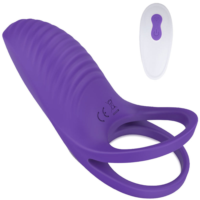 YoYoLemon Vibrating Cock Ring for Couples with Double Rings, Penis Ring for Clitoris Stimumations, Adult Sex Toys
