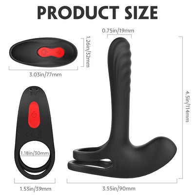 YoYoLemon Vibrating Penis Ring with Double Ring, Cock Ring with Dual Vibrator for G-Spot and Clitoris for Couples, Adult Sex Toys 6