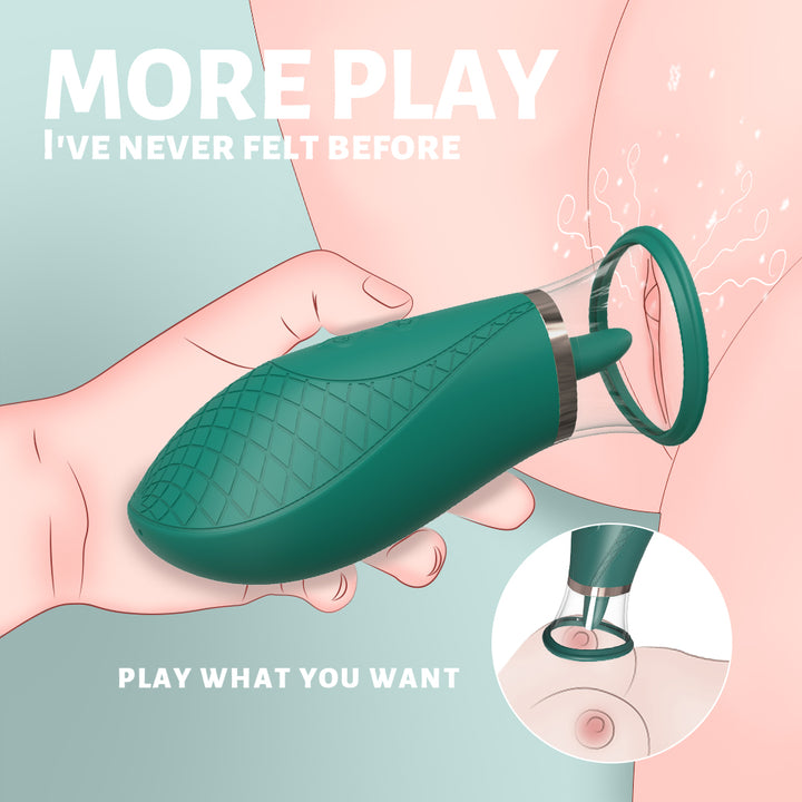 YoYoLemon Vibrating Pussy Pump with Tongue Licking Motions for Clit an YoYoLemon Vibrating Pussy Pump with Tongue Licking Motions for Clit an