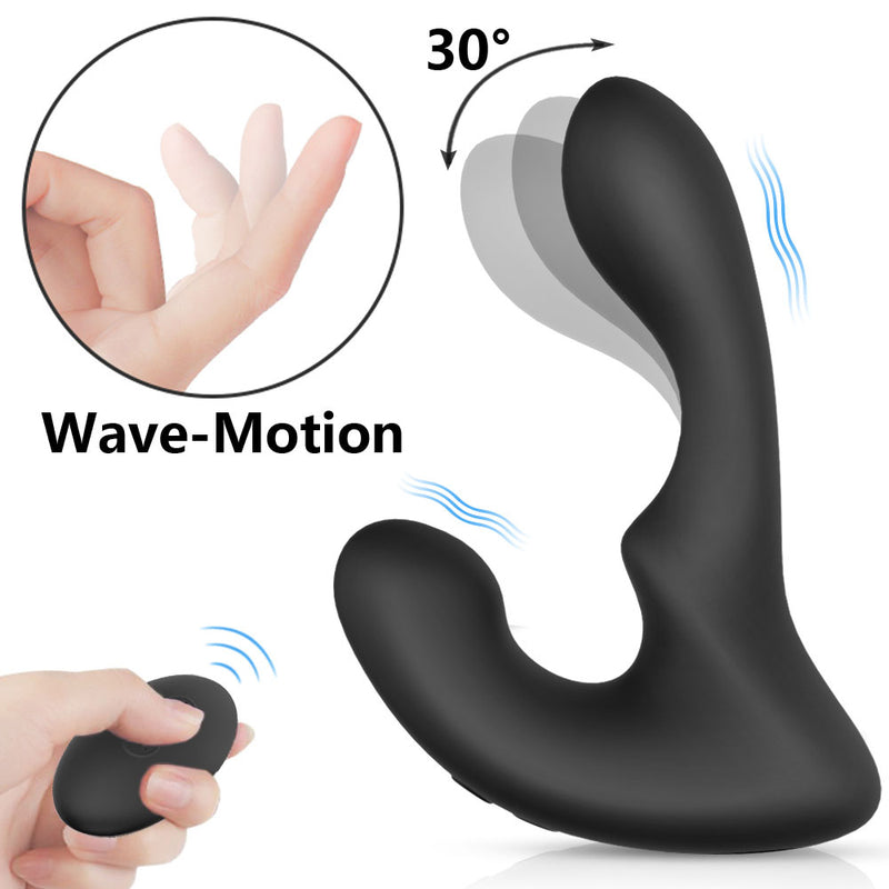 YoYoLemon Wave-Motion Vibrating Prostate Massager P-Spot Vibrator Anal Sex Toy for Men, Women and Couples 1