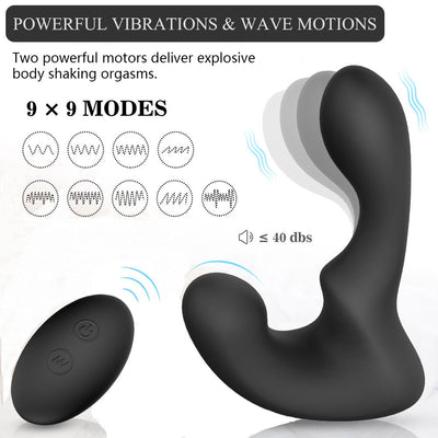 YoYoLemon Wave-Motion Vibrating Prostate Massager P-Spot Vibrator Anal Sex Toy for Men, Women and Couples 3