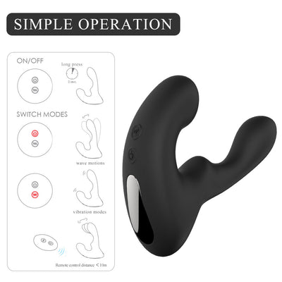 YoYoLemon Wave-Motion Vibrating Prostate Massager P-Spot Vibrator Anal Sex Toy for Men, Women and Couples 5