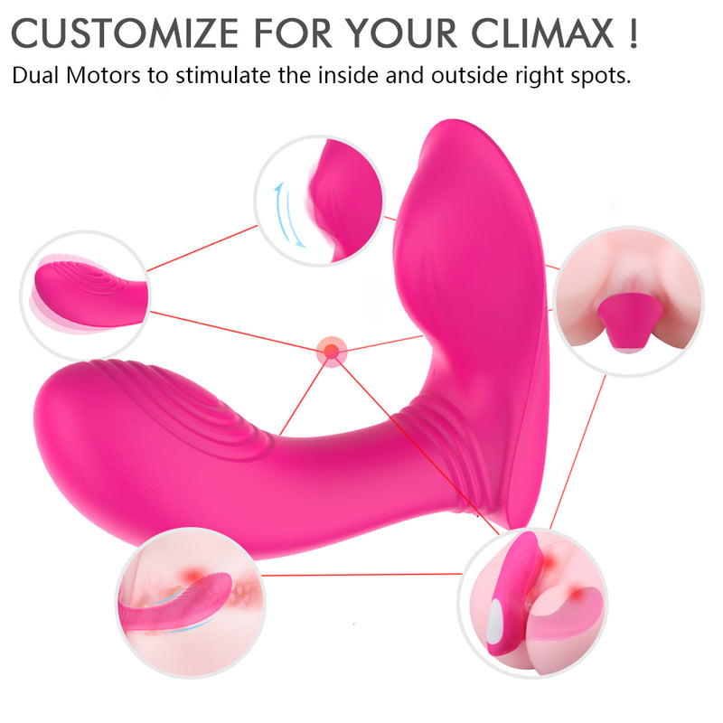 YoYoLemon Wearable Panty Vibrator with Wireless Remote Control for Clitoral and G Spot Adult Sex Toys for Women, Hot Pink 2